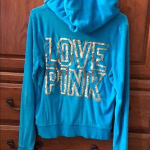 VS PINK sequin zip up hoodie
